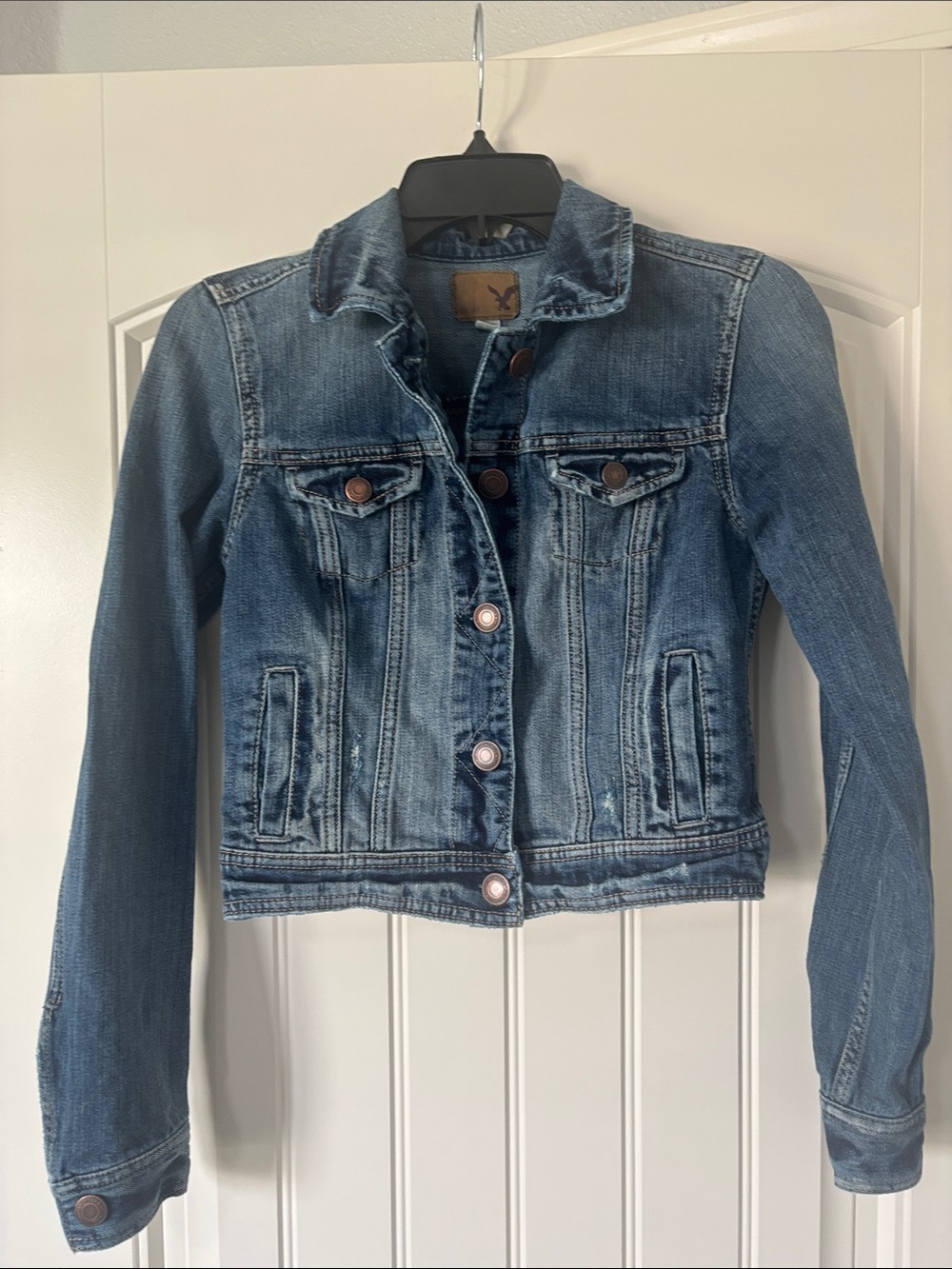 American Eagle Outfitters Women's Dark Blue Denim Jacket